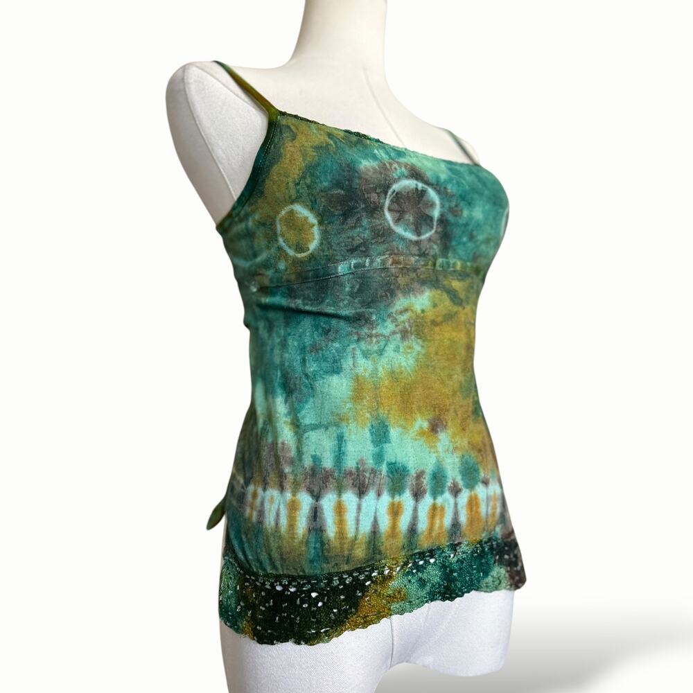 Vintage Point Zero FairyCore Cami | festival top | tie dye tank | Med | Hippie